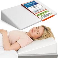 "Dynmc You Wedge Pillow", pagalvė nuo refliukso, 90 cm čiužinio pleištas su medvilniniu užvalkalu, "Oeko Tex 100" - pagalvė nuo refliukso, skirta patogiam ir sveikam miegui - skaitymo pagalvė lovos pleištas (balta)