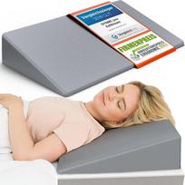 "Dynmc You Wedge Pillow", pagalvė nuo refliukso, 90 cm čiužinio pleištas su medvilniniu užvalkalu, "Oeko Tex 100" - pagalvė nuo refliukso, skirta patogiam ir sveikam miegui - skaitymo pagalvė lovos pleištas, pilka