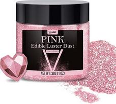 "Edible Glitter" valgomieji blizgučiai - 30 g valgomųjų blizgučių miltelių blizgučių dulkės gėrimams, maistui, tortams - valgomieji metaliniai maisto dažai blizgučiai kokteiliams, vynui, tortams (rožinė)