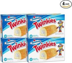 "Fisher's Sweet Shop" 4 x "Hostess Twinkies" | 4 pakuotės "Twinkies 385g" | "Twinkies Spongecake Value Pack" | 10 pyragaičių pakuotėje