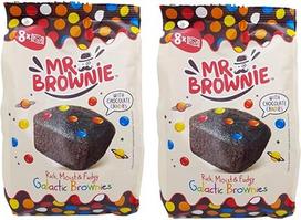 "Mr. Brownie" 2 x 200 g "Galactic Brownies" su belgišku šokoladu, 8 pyragaičiai pakuotėje, skanių pyragaičių pakuotė