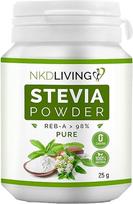 "NKD Living Stevia" milteliai, 100 % stevijos (steviozido), 98 % Reb-A, 25 g