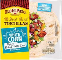 "Old El Paso Street Market Tortillas" - meksikietiškos baltųjų kukurūzų vyniotinės - be glitimo - 1 x 208 g