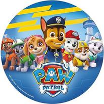"Paw Patrol" apvalus torto papuošalas, apvalus, 20 cm, vaflinis popierius, licencijuota prekė Dekora