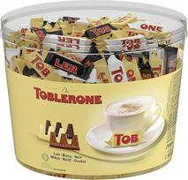 "Tobl Erone Minis" mišraus pieno, baltojo ir tamsaus šokolado plytelė - šokolado dėžutė, 904G