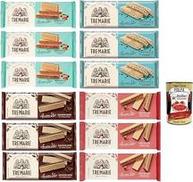 "Tre Marie Ancora Uno" bandomoji pakuotė, vafliniai vafliai su grietinėlės ir lazdyno riešutų, Stracciatella, migdolų ir Gianduia įdaru 12 x 140 g + itališka gurmaniška Polpa 400 g