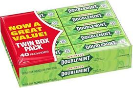 "Wrigley's Doublemint" kramtomoji guma, 5 vnt. (40 vnt. pakuotė)
