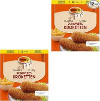 2 x "Mora" jautienos kroketų rinkinys 12 vienetų po 70 g I Apvalūs "Vlees" kroketai iš Olandijos I Tinka kepti keptuvėje, karšto oro keptuvėje arba orkaitėje I Kroketai su jautienos ragu I Jautienos ragu I Jautienos ragu I Jautienos ragu