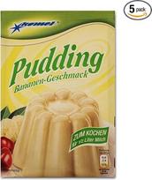 5 pakuočių "Comet Pudingas Bananų skonio (5 x 40 g)", skirtas virti Pudingo milteliai desertui