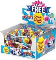 50 x "Chupa Chups SUGAR FREE Lolly" įvairių skonių