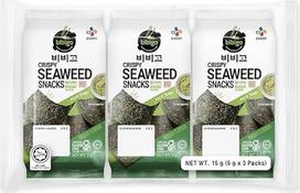 BIBIGO jūros dumblių užkandis su wasabi (3 x 5 g)
