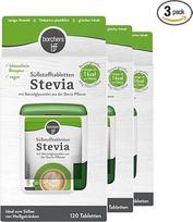 BORCHERS Stevijos saldiklis tabletės, 120 tablečių, Stevijos cukraus mišinys, mažai kalorijų, praktiškas dozatorius, saldiklis, cukraus alternatyva