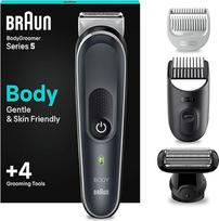 Braun Series 5 Bodygroomer BG5370 / Intymus skustuvas Vyrai Kūno priežiūra ir plaukų šalinimas vyrams Krūtinės pažastų šukos Šukos Priedai 1-11 mm Vandeniui atsparus 100 minučių veikimo laikas