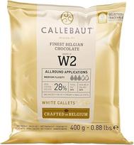CALLEBAUT receptas Nr. W2 Callets Couverture baltasis šokoladas 28 % kakavos 400 g, 1 pakuotė