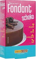 DECOCINO Fondantas šokoladinis - 250 g - idealiai tinka tortams, pyragaičiams, keksiukams puošti - be palmių aliejaus ir veganiškas