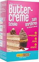 DECOCINO Šokoladinis sviesto kremas, paruoštas 250 g, skirtas dažymui, įdarams ir papuošimams, idealiai tinka keksiukams, kreminiams ir fondantiniams tortams