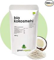 Ekologiški aukščiausios kokybės kokosų miltai - mažiau angliavandenių, be glitimo, veganiški, be riebalų, daug baltymų, daug skaidulų, paleo supermaistas, tvarūs ir sąžiningai užauginti, 1000 g