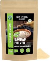 Ekologiški baobabo milteliai (250 g), ekologiški baobabo milteliai iš kontroliuojamų ekologiškų kultūrų, be glitimo, be laktozės, laboratoriškai patikrinti, veganiški, 100 % natūralus baobabo medis