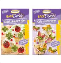 Günthart BackDecor 15 laimės vabalų ir dobilų lapų bei 12 drugelių iš balto voko, 2 vnt. (1 x 31 g)