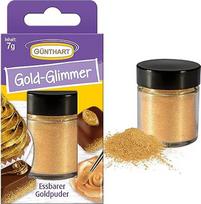 Günthart BackDecor Gold Powder - valgomieji blizgučiai, maistinių dažų milteliai, blizgučiai gėrimams - aukso dulkės, blizgus žėrutis kepimo entuziastams, 1 pakuotė (1 x 7 g)