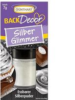 Günthart BackDecor Silver Powder 7 g sidabrinių dulkių su blizgesio efektu, valgomos blizgios sidabrinės dulkės su blizgučiais, pakuotė po 1 (1 x 7 g)