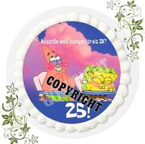 ich Fondant Cake Topper Cake Picture Birthday Spongebob Spalvinga 25-asis gimtadienis