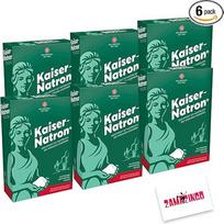 Kaiser Sodium Powder 6 x 250 g Grynas natrio vandenilio karbonatas virtuvei ir buičiai, milteliai, be glitimo, veganiški, be laktozės + Zama4Zingo kortelė