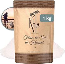 Khla - Fleur de Sel druska iš Kampoto 1 kg -100% natūrali jūros druska - virtuvės prieskonių ingredientas - tiesiogiai iš gamintojo - pilka druska - gurmaniška keltų jūros druska - kilmė Kambodža