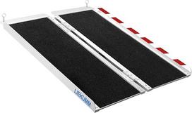 LIEKUMM 91 x 71,5 cm, Neįgaliųjų vežimėlių rampa, maksimali apkrova 300 kg, neslystančio paviršiaus neįgaliųjų vežimėlių rampa, nešiojamoji neįgaliųjų vežimėlių rampa, pagaminta iš aliuminio, sulankstoma neįgaliųjų vežimėlių rampa, namams, laipteliams, la