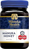 Manuka Health - Manuka Honig MGO 400+ 500g, hergestellt und abgefüllt in Neuseeland mit zertifiziertem Methylglyoxal Gehalt, natürlicher Manuka Honig von der Manukapflanze, 100% Manuka, vegetarisch