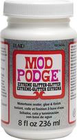 Mod Podge 8 oz Extreme Glitter, sintetinė medžiaga, balta, 10,8 x 6,4 x 6,4 cm, 236