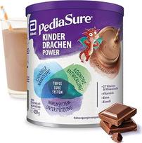 Pediasure Children's Dragon Power Chocolate 400 g Skanus maisto papildas vaikams nuo 1 metų su 27 vitaminais ir mineralais, baltymais ir trigubos sudėties kompleksu Pakuotė gali skirtis