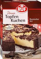 RUF "Russian Slicker Cake" pyrago kepimo mišinys sūrio pyragui su šokoladiniu pabarstu, tortui, veganams