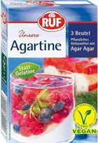 RUF Agartino milteliai, augalinė želatinuojanti medžiaga su agaro agaru, gyvūninės želatinos pakaitalas, desertams ir pyragams, be glitimo ir veganiška, 3 x 10 g