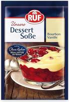 RUF desertinis padažas Burbono vanilė be virimo, vanilinio padažo milteliai desertams ir javainiams, tik su šaltu pienu, be glitimo, pakuotė po 1, 1 x 40 g