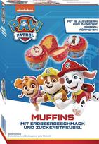 RUF PAW Patrol braškių skonio keksiukų kepimo mišinys 12 "Paw Patrol" keksiukų, 16 vaflinių popierinių paplotėlių ir "PAWsome" keksiukų formelės, 1 x 394 g
