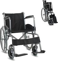 Sulankstomas neįgaliųjų vežimėlis Ergonomiška sėdynė ir atlošas Juoda Sėdynės plotis 46 cm Alcazaba Mobiclinic