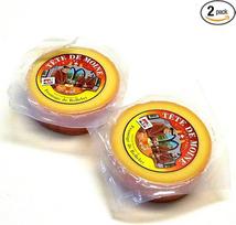Tete de Moine AOP Classic Monk's Head Cheese 2 x 400 g Du perpjauti pusiau kepalai, skirti Girolle sūrio pjaustytuvui Šaldymo dėžutė su polistireno dėžute ir specialia ledo pakuote maisto produktams gabenti