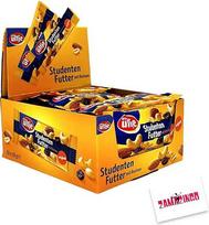 Ültje Studentų maistas su razinomis Original (20 x 50 g) | Bar Bag Display | Veganiškas studentų maistas | Riešutų branduolių ir žemės riešutų branduolių, skrudintų ir razinų mišinys + Zama4Zingo kortelė
