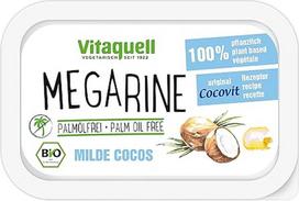 Vitaquell Megarine Mild Cocos Organic 250 g augalinis margarinas be palmių aliejaus ir šviežio kokosų skonio