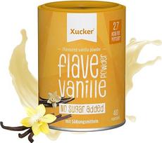 XUCKER Flave Powder Vanilla 120 g - vanilės skonio milteliai natūraliam malonumui be cukraus, aspartamo ir sukralozės, maisto ir gėrimų aromatizavimo milteliai
