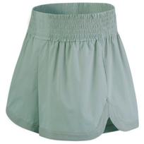 Sports Shorts Women Loose Training Running Fake Two Anti-slip Wearing High-waisted Yoga Culottes S žalia