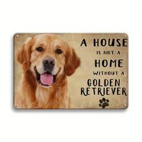 Vintage Dog Metal Tin Signs 20x30 A House Is Not A Home Without A Golden Retriever German Shepherd French Bulldog Poodle Decor 20x30cm