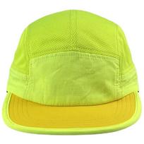 American Style Quick-Dry Flat Brim 5-Panel Cap for Outdoor, Camping, Sports, Skateboarding, and Baseball Adjustable geltona