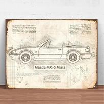 Mazda MX-5 Miata Automobilio Metalo Skardos Ženklas Sienos Dekoras Mados Meno Dekoras Plakatas, Vyriškas Kampelis, Garažas, Baras 20x30cm