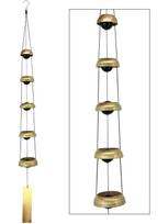 Japoniška spiralinė pagoda penkių aukštų vėjo varpeliai: Retro metalinis ornamentas su aiškiu garsu