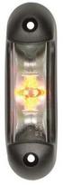 Žymėjimo lemputė LED, 1/2,2 W, stačiakampė, 12-24 V, balta/oranžinė/raudona, 110x30x28 mm, 6 LED, Kramp