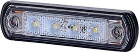 Gabaritinis žibintas LED, 0,5/1W, stačiakampė, 12/24V, balta, 82x31x15mm, 4 LED, gopart