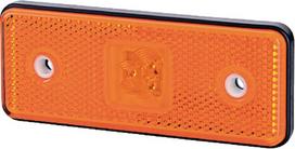 Gabaritinis žibintas LED, 0,4/0,7 W, stačiakampė, 12/24 V, oranžinė, 112x45x11 mm, 3 LED, gopart
