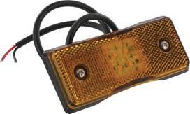 Gabaritinis žibintas LED, stačiakampė, 12/24 V, gintarinė, tvirtinama varžtais, "Britax